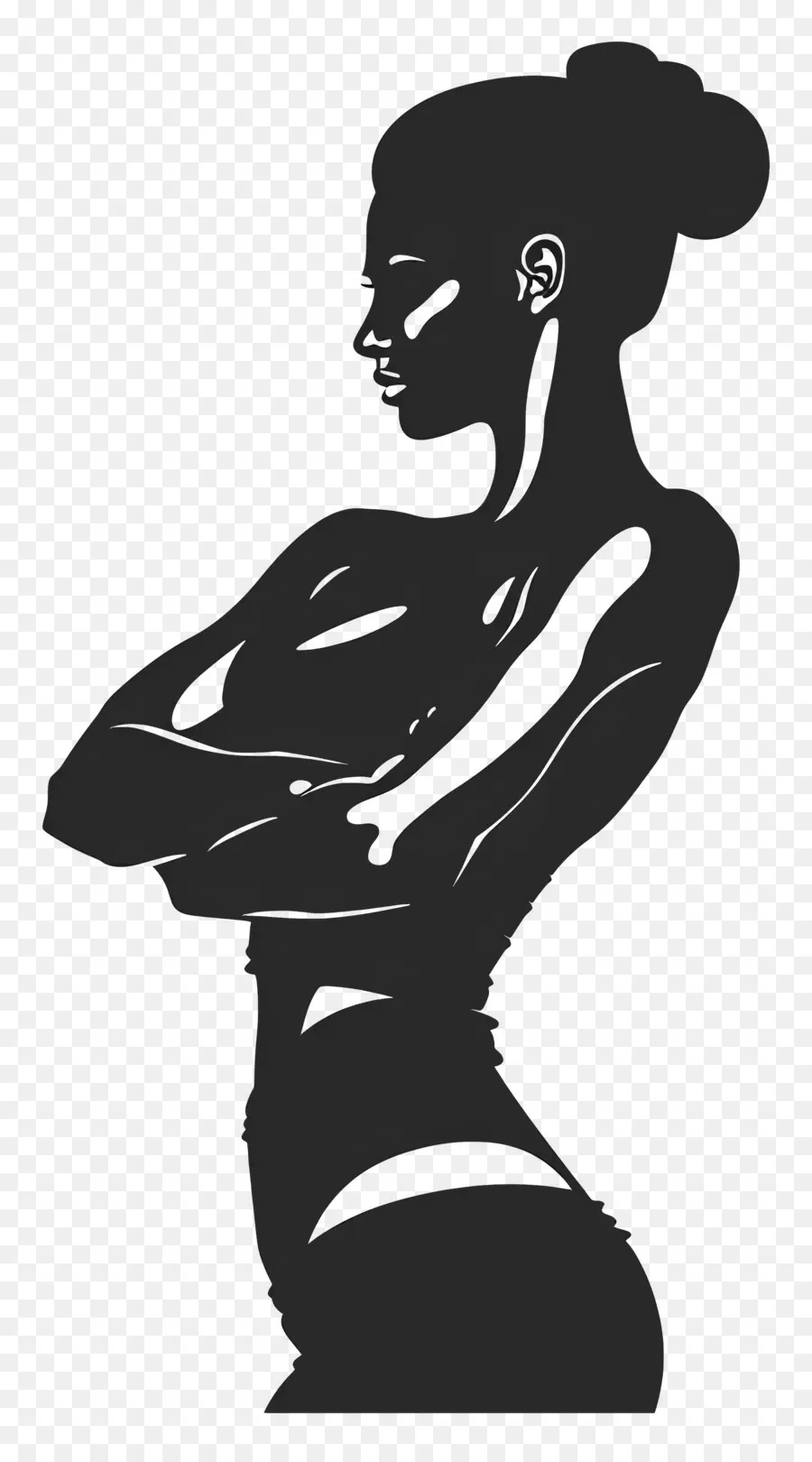 Silhouette De Femme Forte，Silhouette De Femme PNG