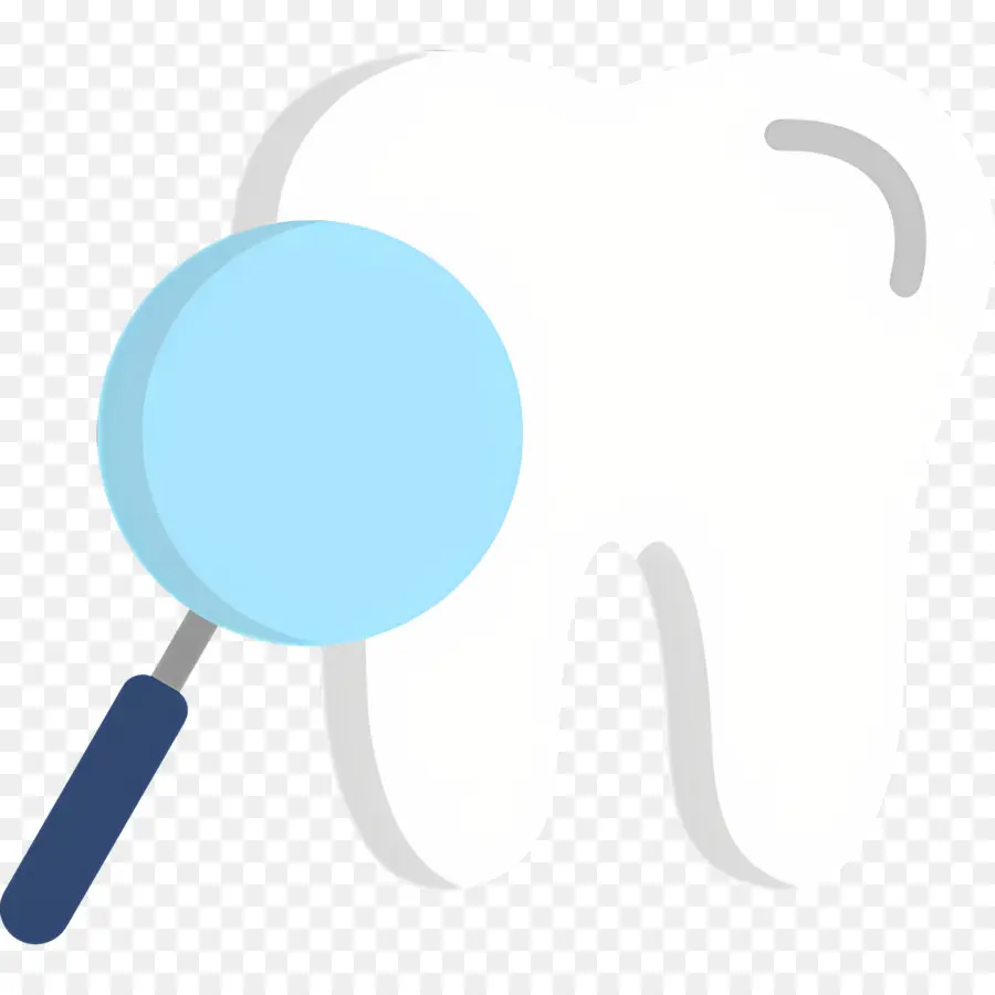 Vérification Des Dents，Dent Avec Loupe PNG