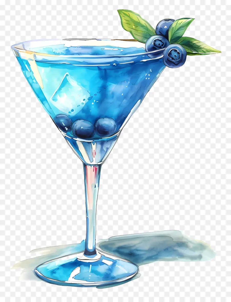 Cocktail Bleu，Boisson Bleue PNG