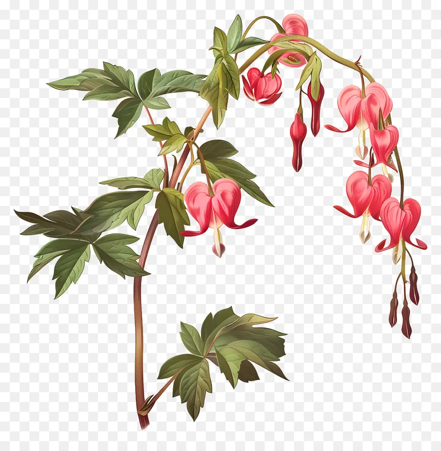 Fleurs De Coeur Saignant，Fleurs PNG