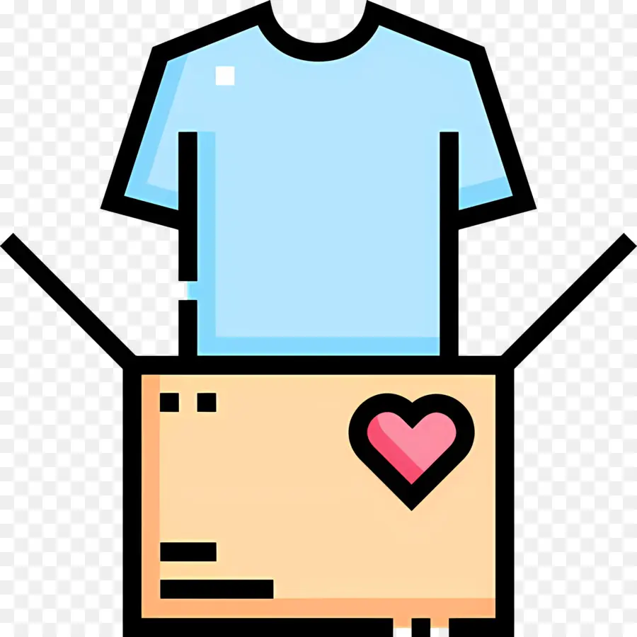 Boîte à Vêtements，T Shirt Dans Une Boîte PNG