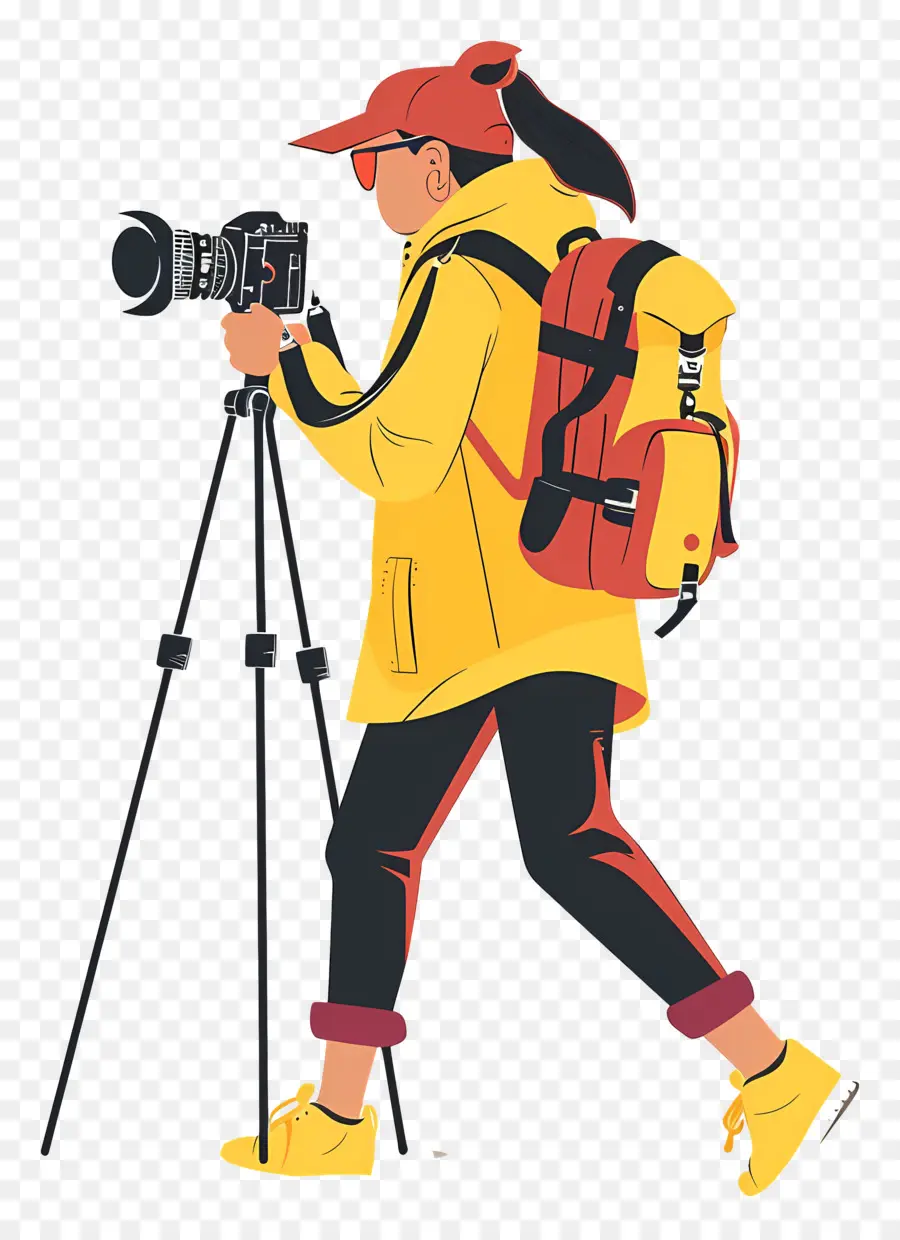 Femme Filmant Un Vlog，Photographe PNG