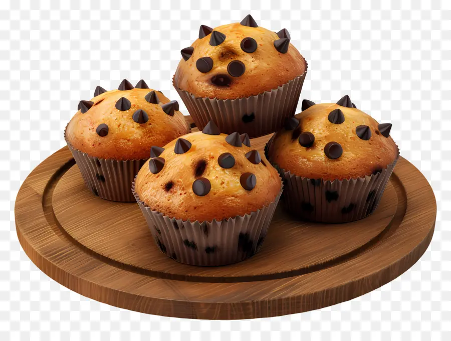 Muffins Aux Pépites De Chocolat，Muffins PNG