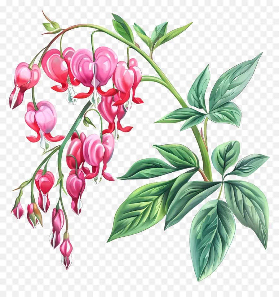 Fleurs De Coeur Saignant，Fleurs PNG