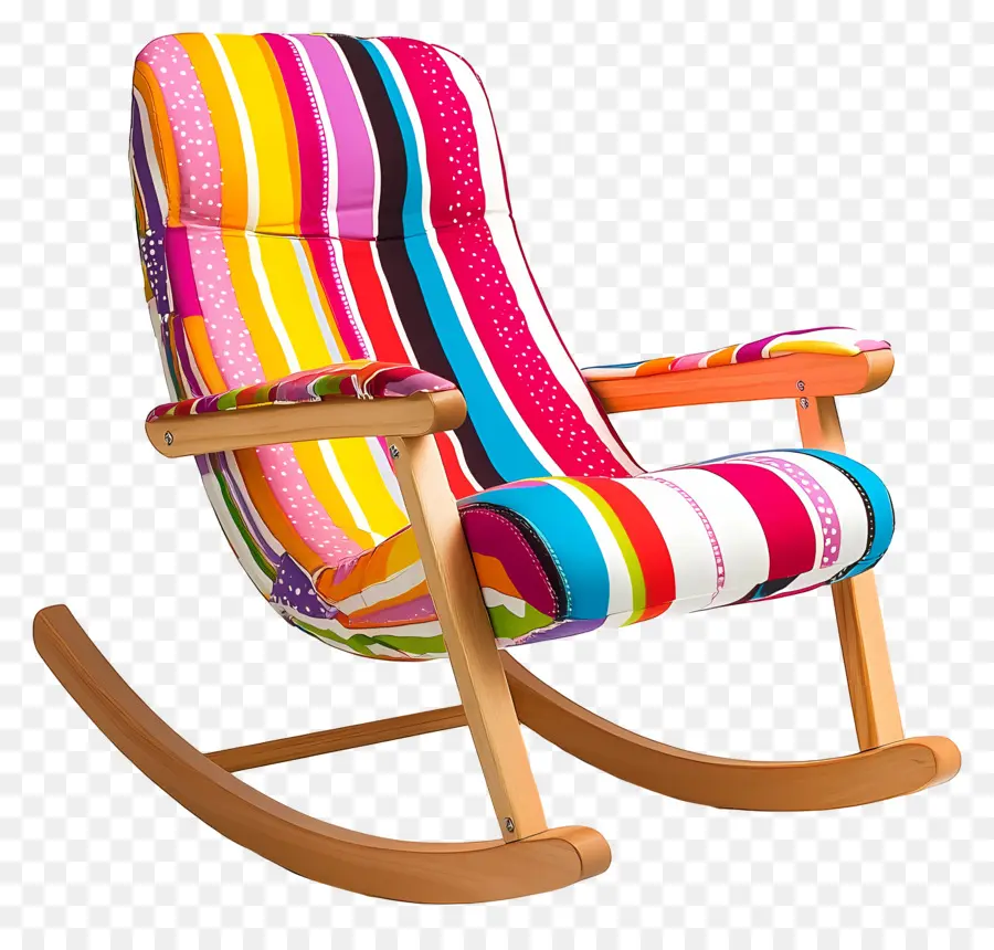 Fauteuil à Bascule，Chaise Berçante Colorée PNG