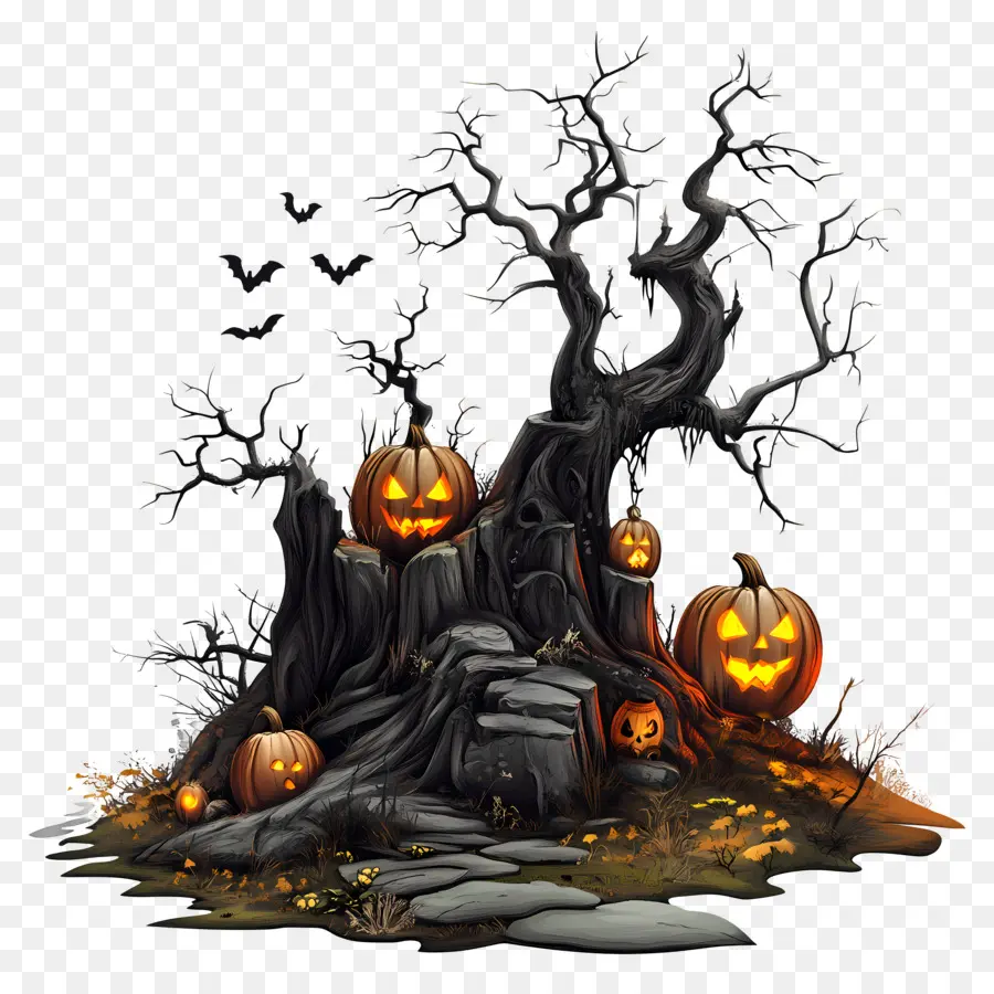 Samhain，Arbre D'halloween PNG