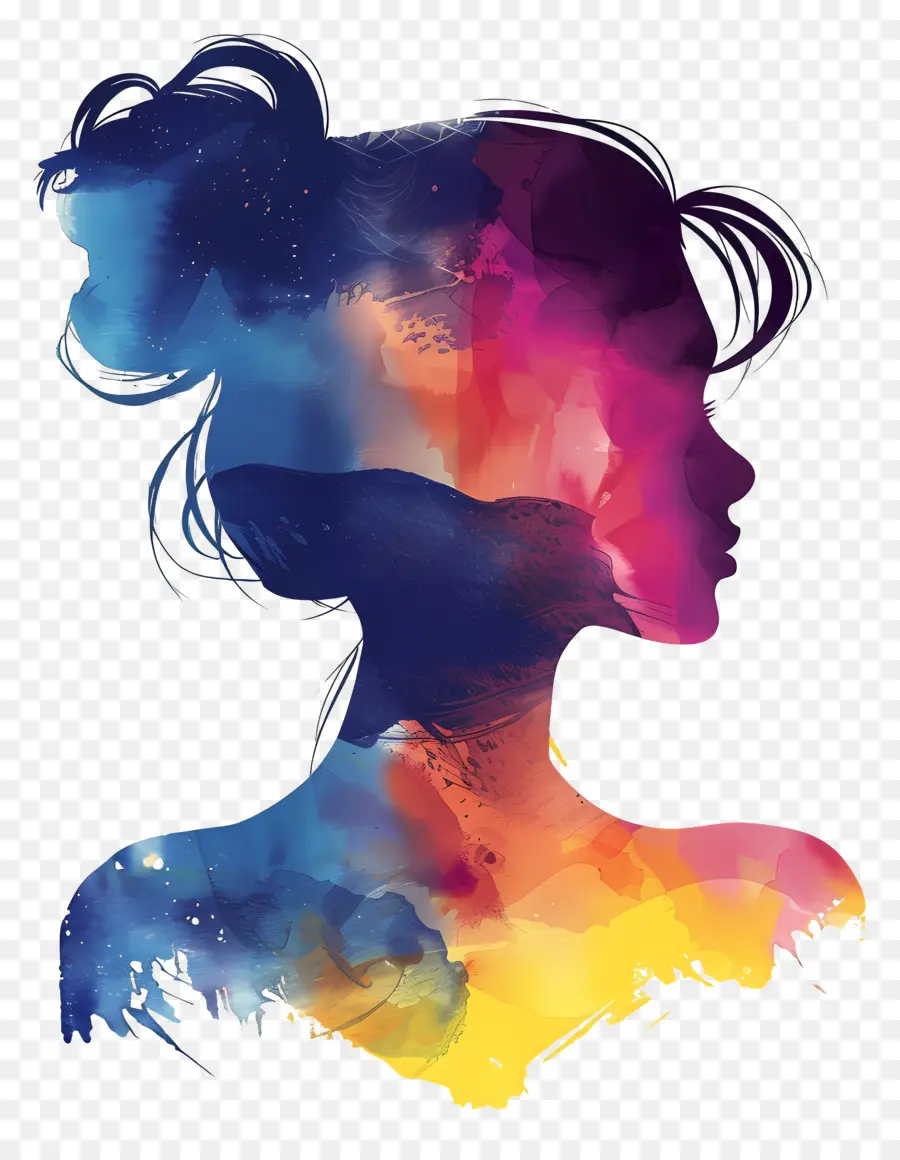 Silhouette De Femme De Beauté，Silhouette PNG