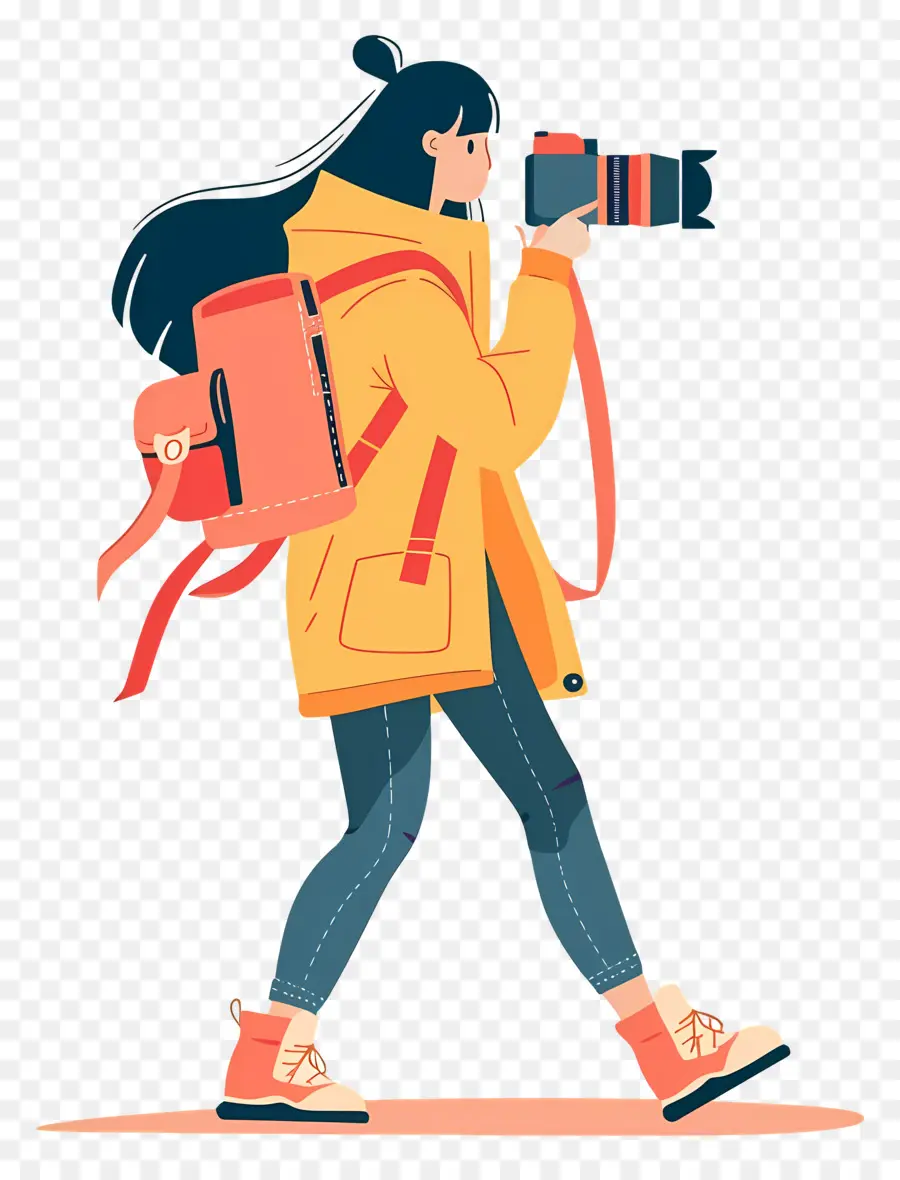 Femme Filmant Un Vlog，Photographe PNG