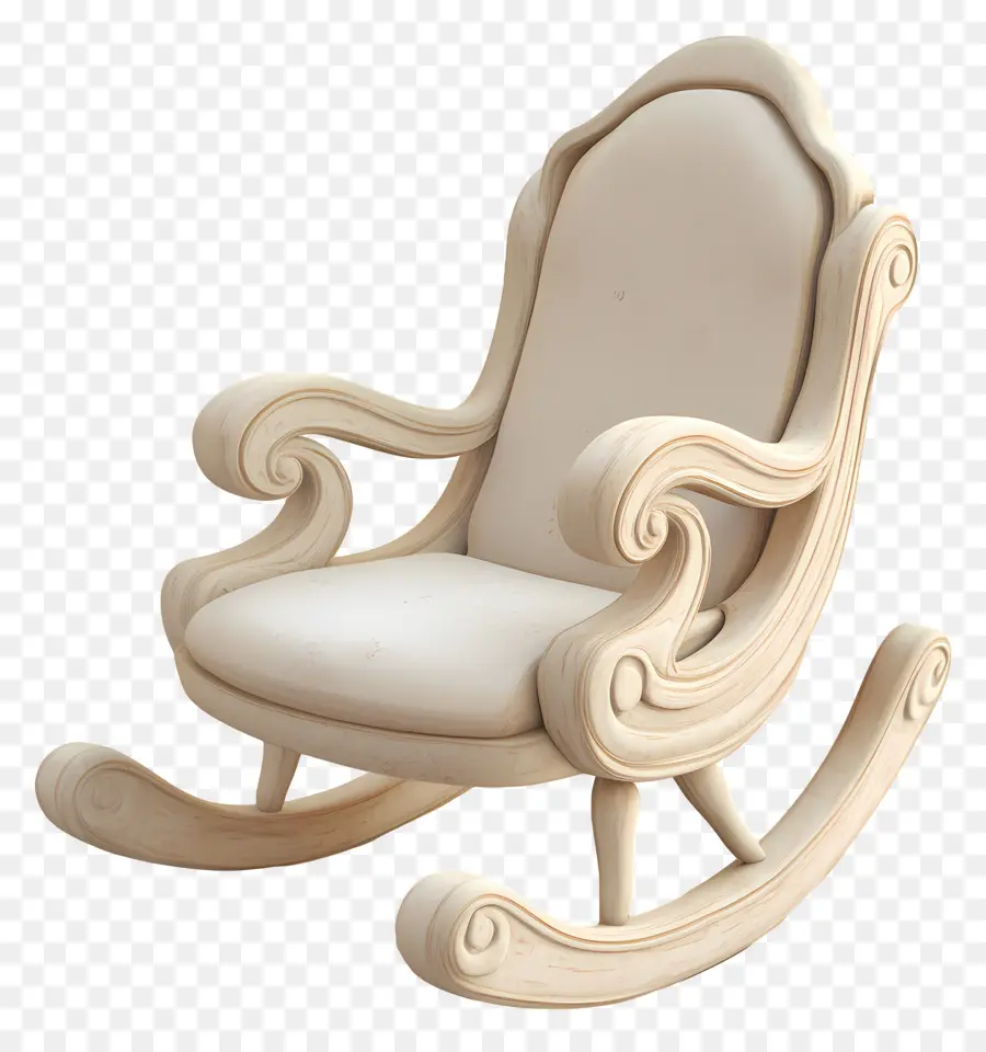 Fauteuil à Bascule，En Bois PNG