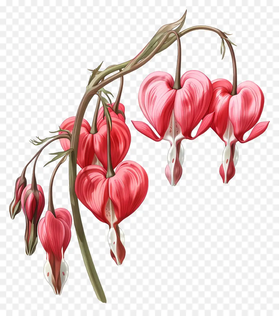 Fleurs De Coeur Saignant，Fleurs Rouges PNG