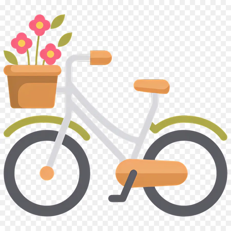 Vélo，Fleurs PNG