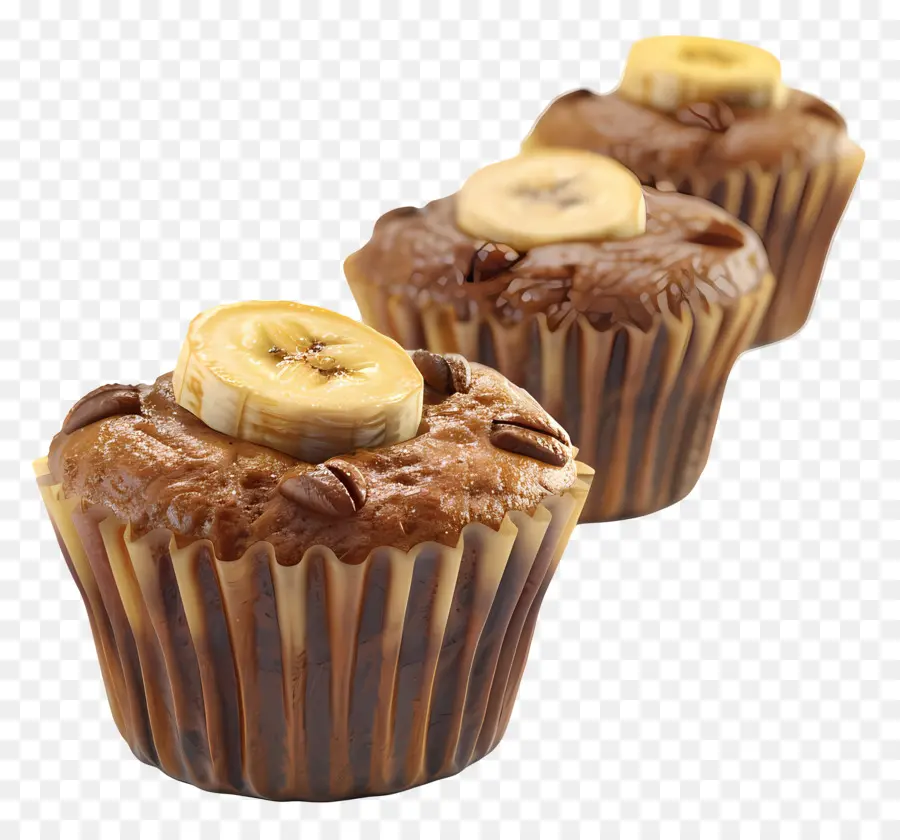 Muffins Aux Bananes Et Aux Noix，Muffins PNG