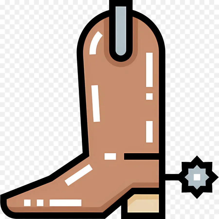 Bottes De Cowboy，Botte De Cowboy Marron PNG