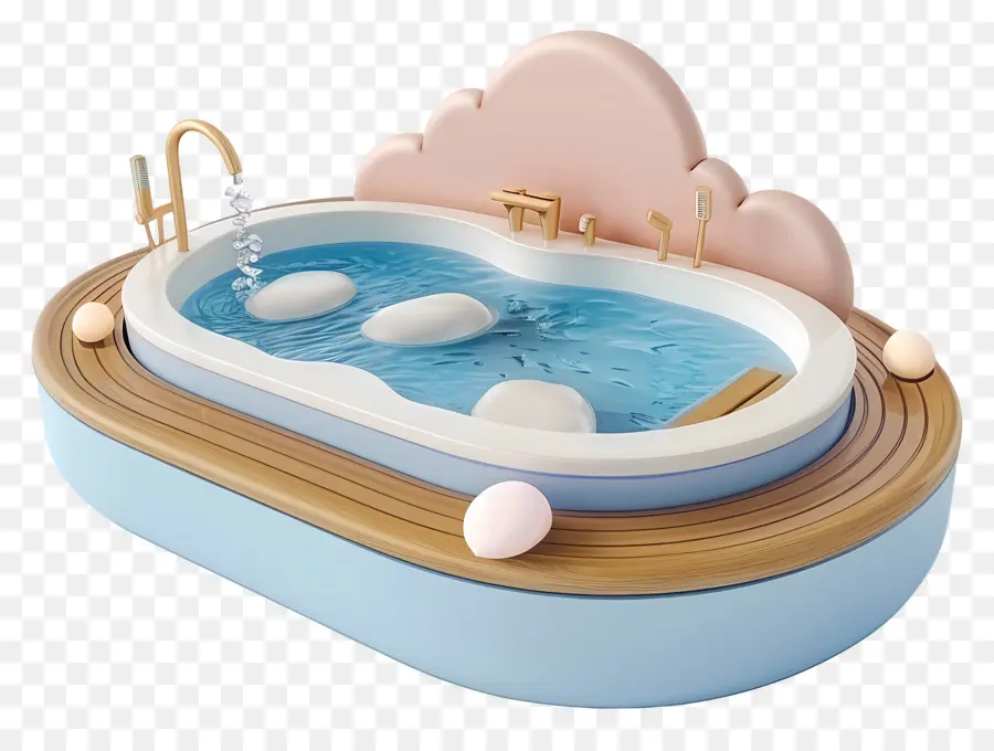 Baignoire Balnéo，Piscine Miniature PNG