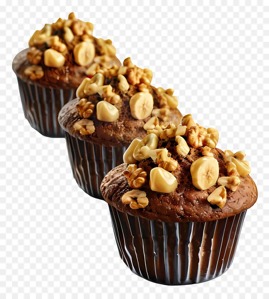 Muffins Aux Bananes Et Aux Noix，Muffins Au Chocolat PNG