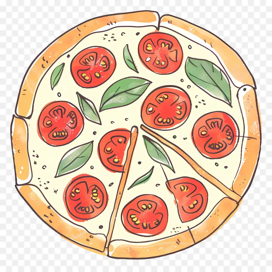 Pizza Marguerite，Pizza PNG