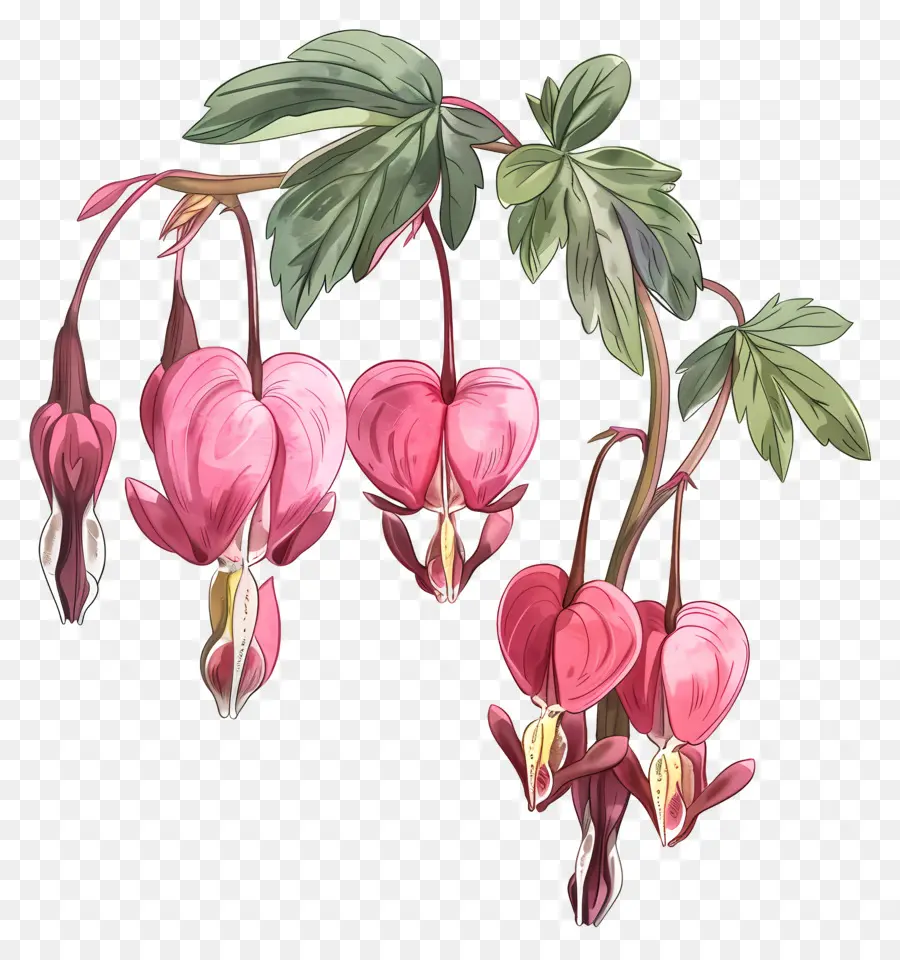 Fleurs De Coeur Saignant，Fleurs PNG