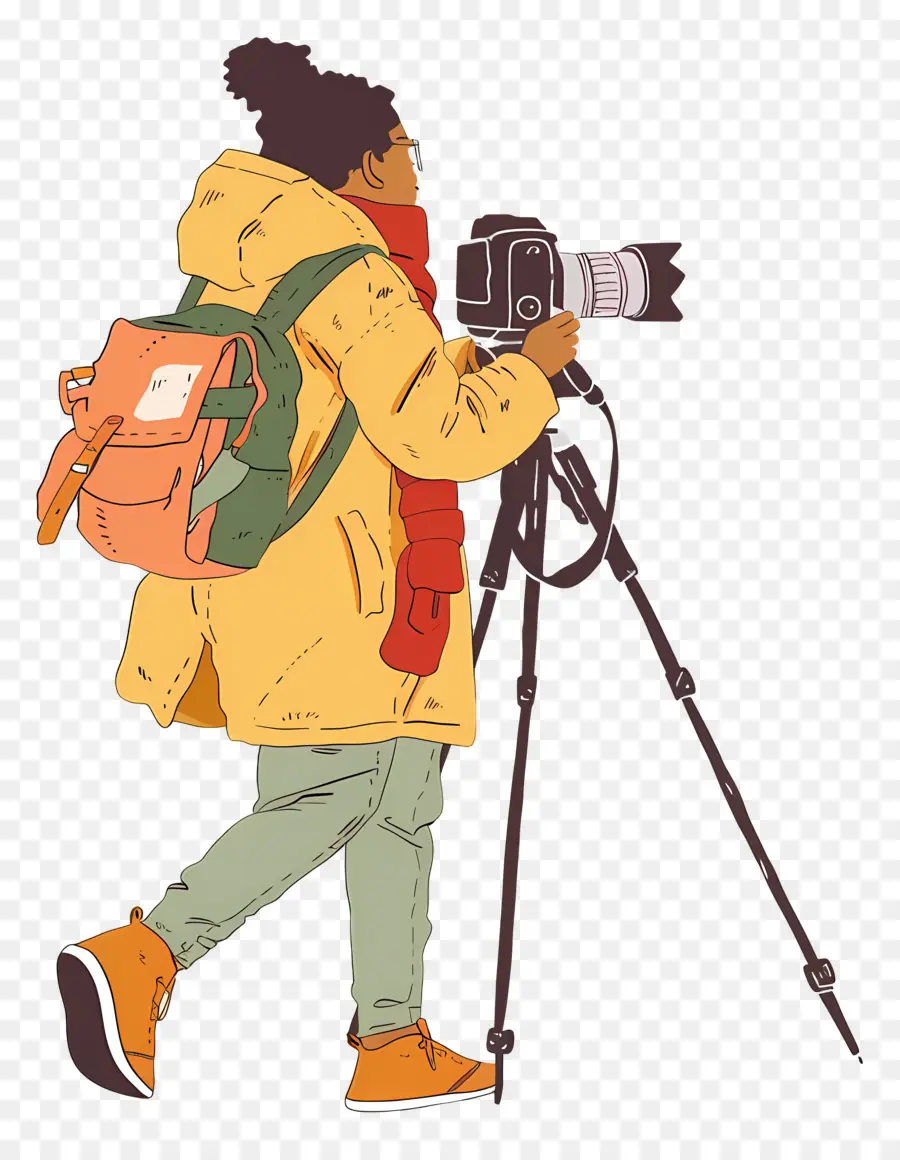 Femme Filmant Un Vlog，Photographe PNG