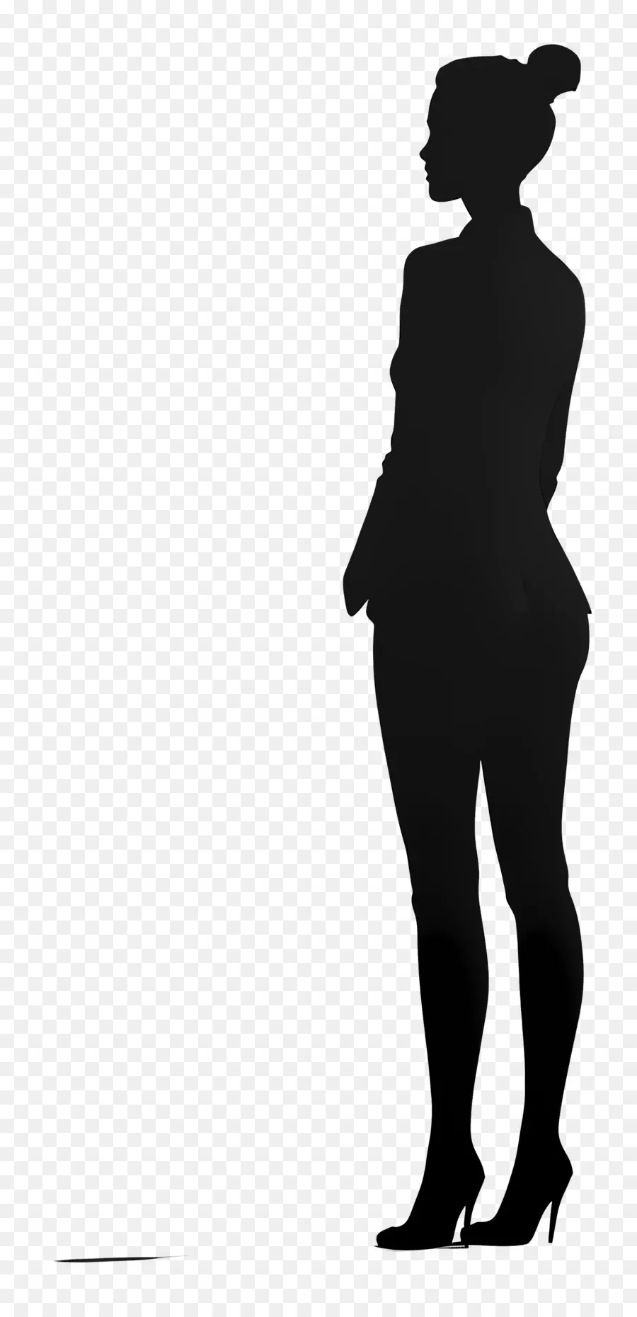 Silhouette De Femme Debout，Silhouette D'une Personne Debout PNG