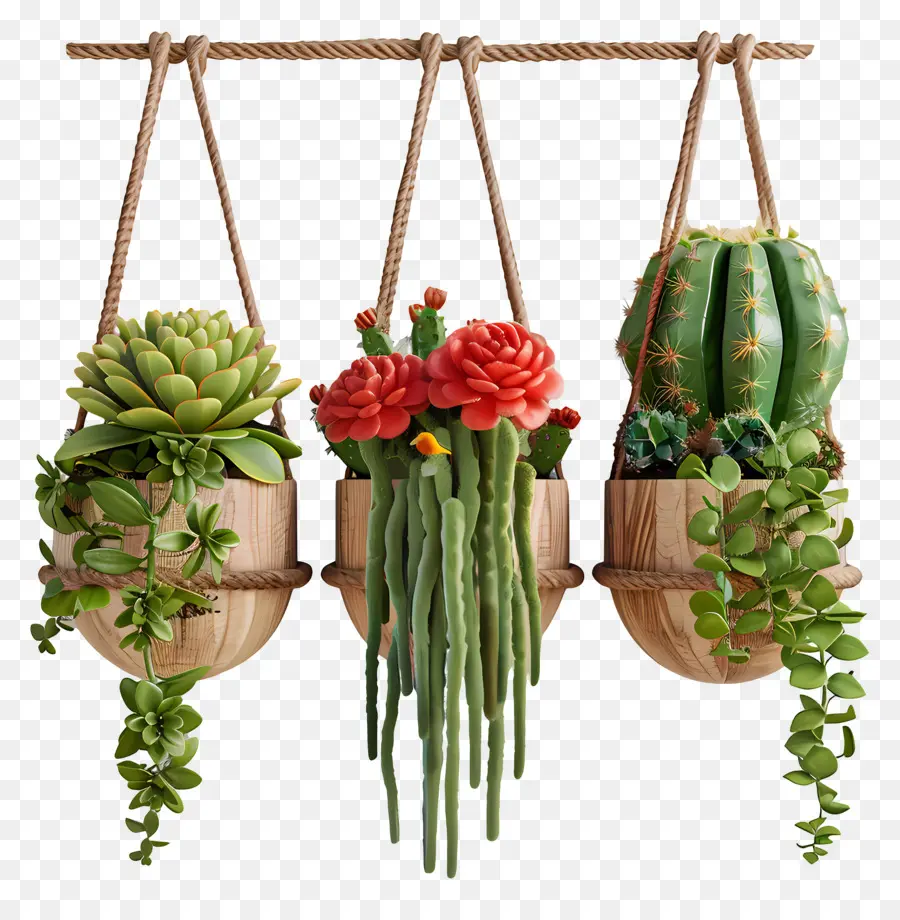 Cactus Suspendus，Plantes Suspendues PNG