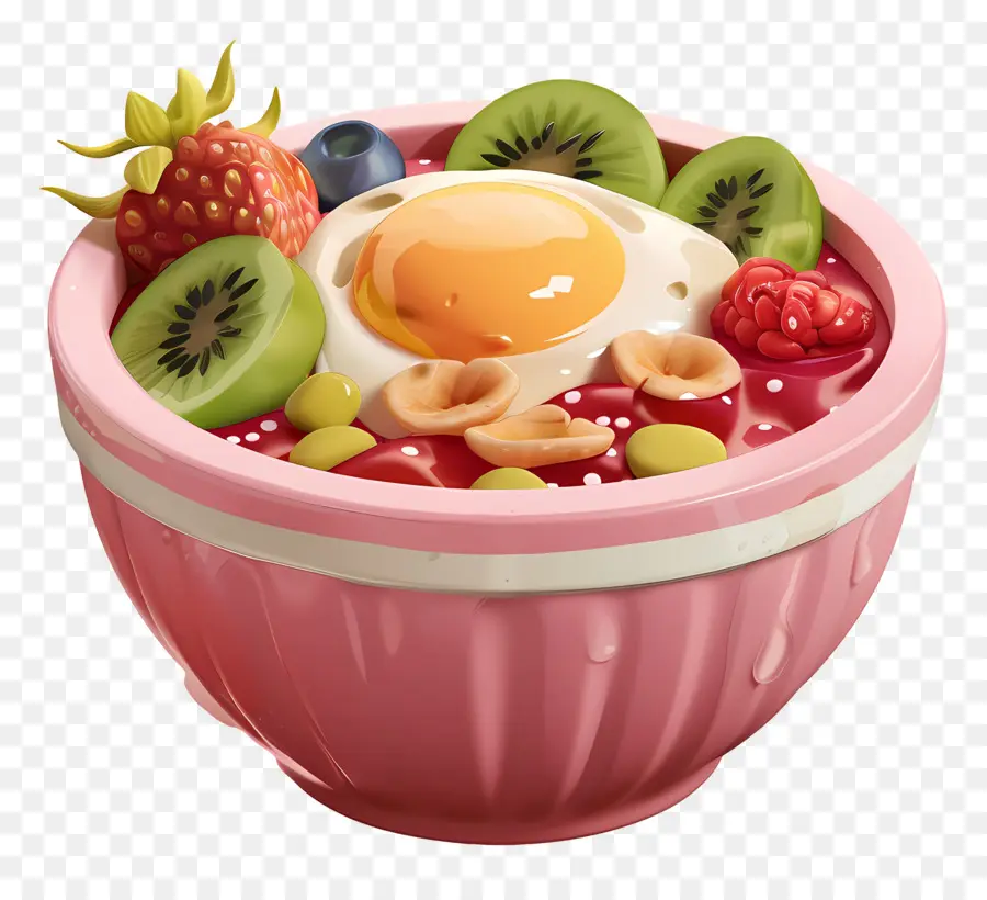 Bol De Petit Déjeuner，Bol De Fruits PNG