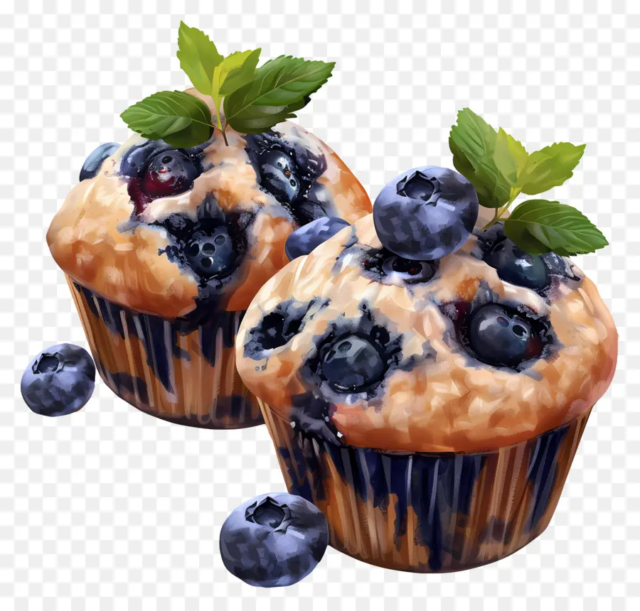 Muffins Aux Bleuets，Petit Gâteau PNG