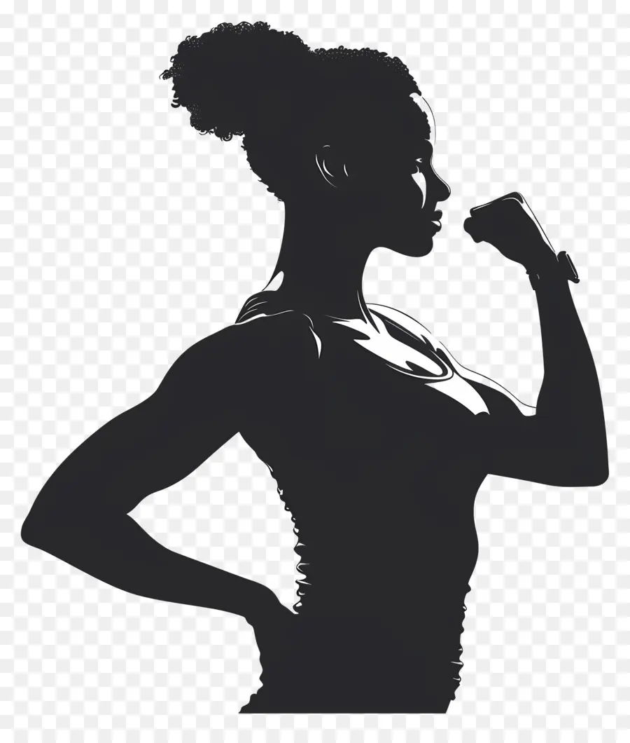 Silhouette De Femme Forte，Femme Forte PNG