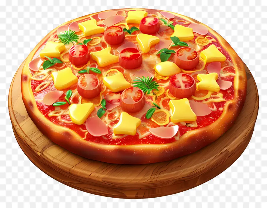 Pizza Hawaïenne，Pizza Décorative PNG