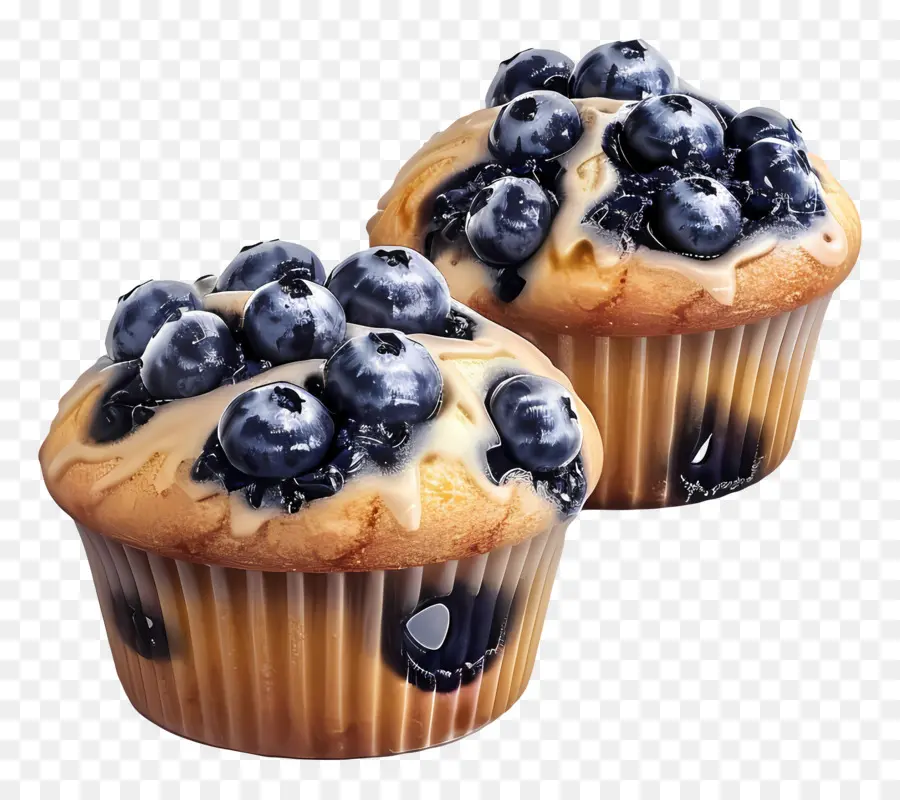 Muffins Aux Bleuets，Cuit PNG