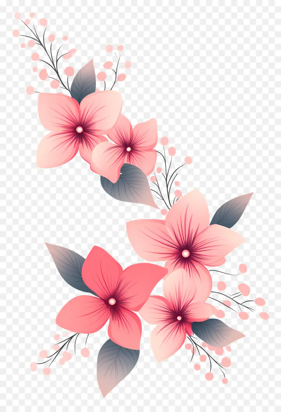 Coin De Fleurs Roses，Fleurs Roses PNG