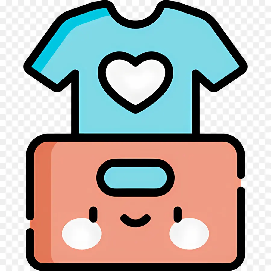 Boîte à Vêtements，Tee Shirt Bleu PNG