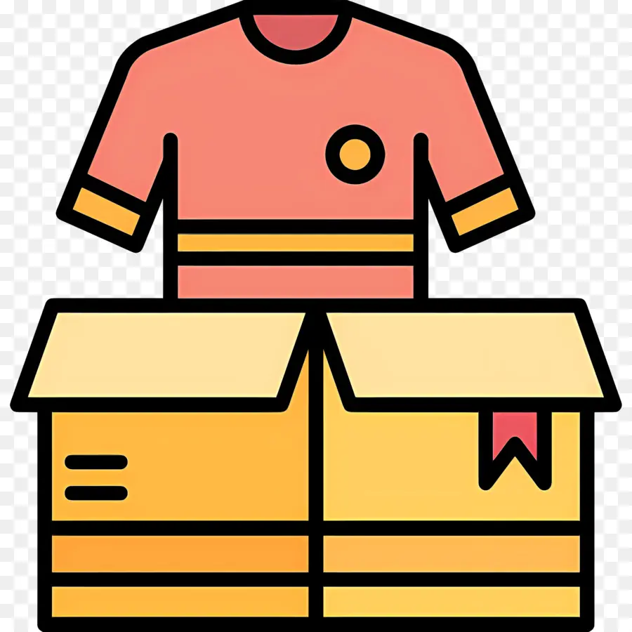 Boîte à Vêtements，T Shirt Dans Une Boîte PNG