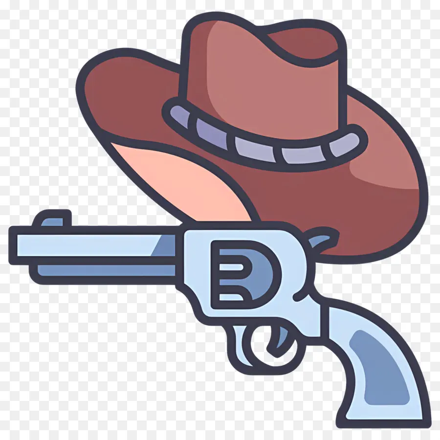 Chapeau De Cowboy，Chapeau De Cowboy Et Pistolet PNG