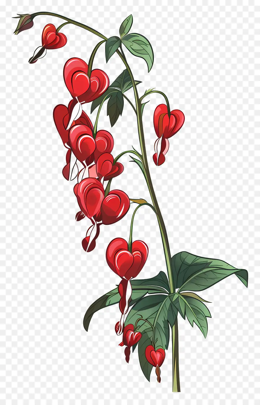 Fleurs De Coeur Saignant，Plante à Cœur Saignant PNG