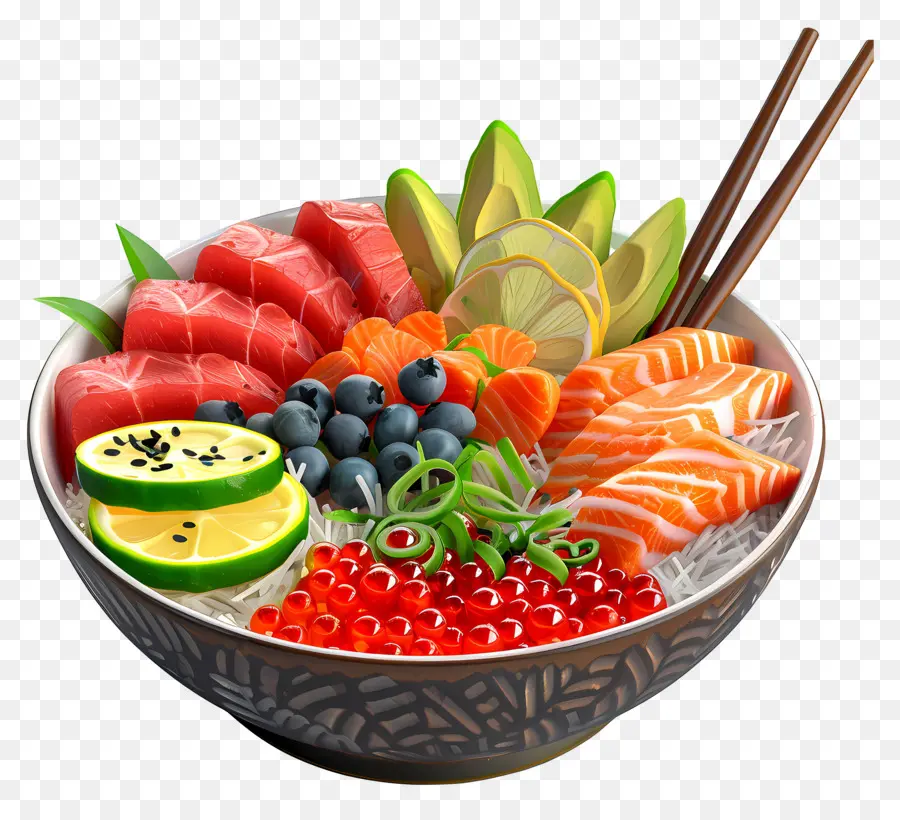 Poké Bol，Bol à Sushis PNG