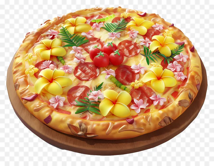 Pizza Hawaïenne，Pizza Décorative PNG