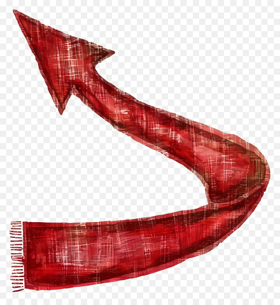 Flèche Rouge Courbée，Flèche PNG