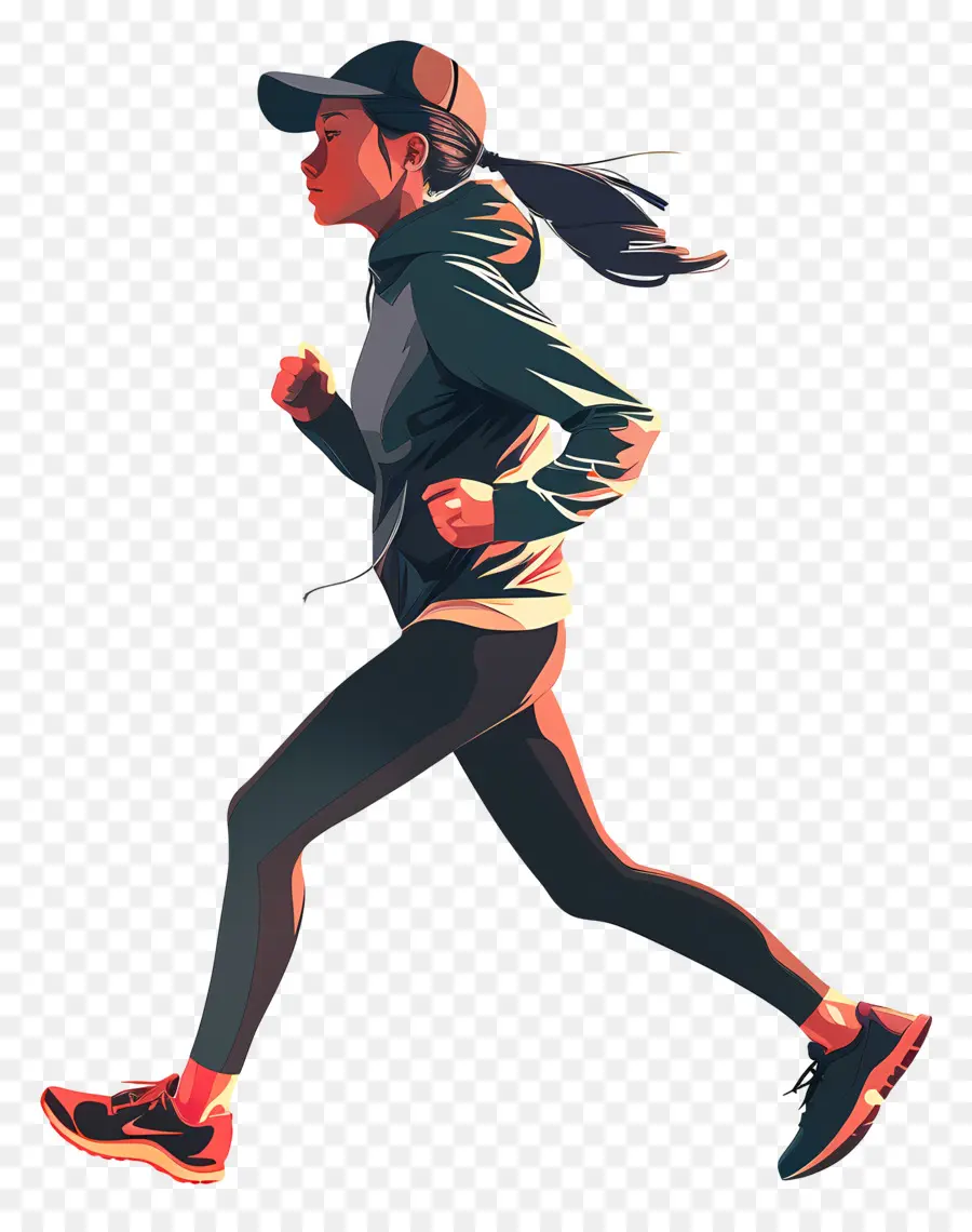 Femme Qui Fait Du Jogging，Coureur Coloré PNG