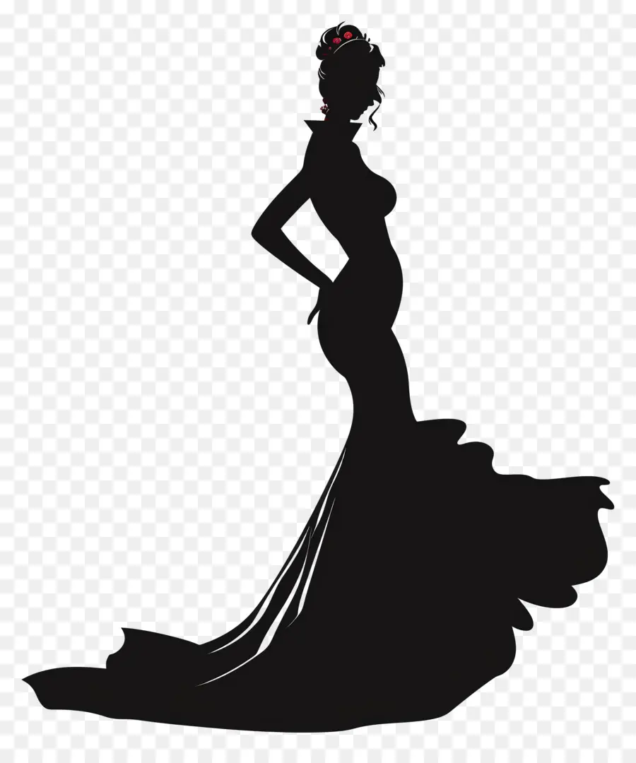 Silhouette De Femme élégante，Femme Silhouette PNG