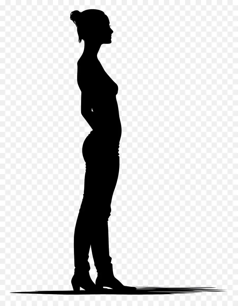 Silhouette De Femme Debout，Silhouette De Femme PNG