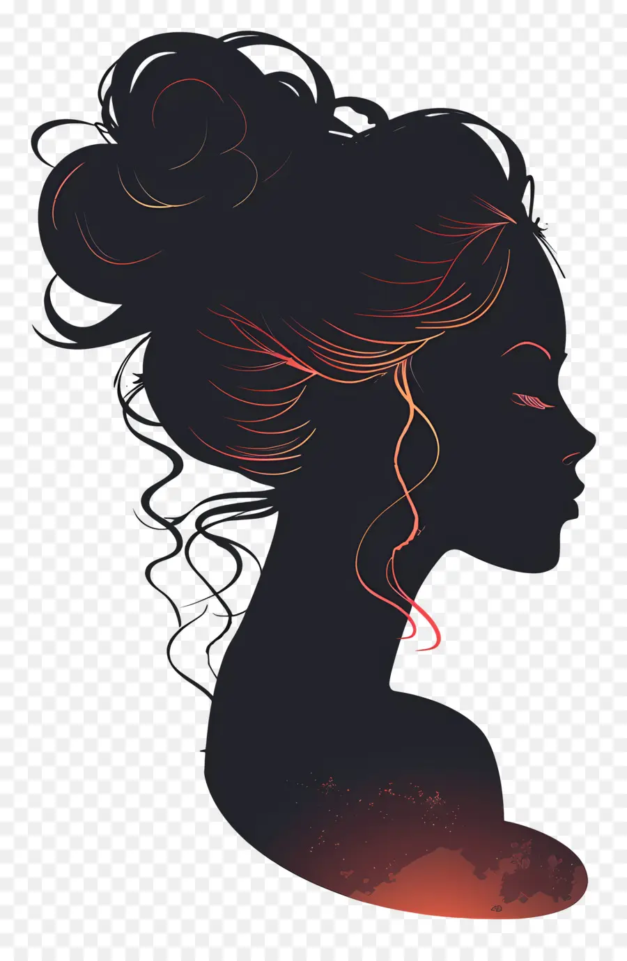 Silhouette De Femme De Beauté，Silhouette D'une Femme PNG