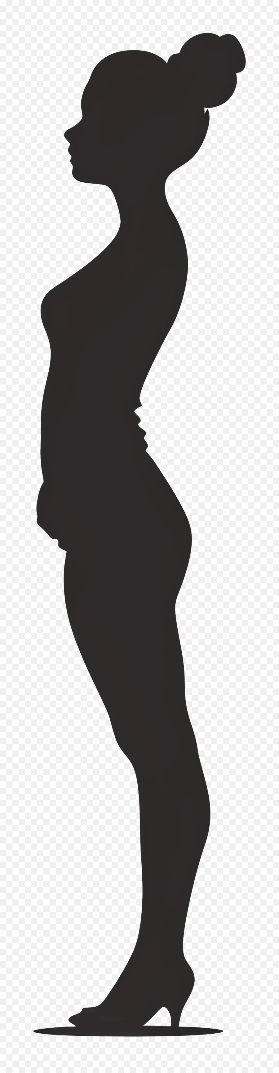 Silhouette De Femme Debout，Silhouette PNG