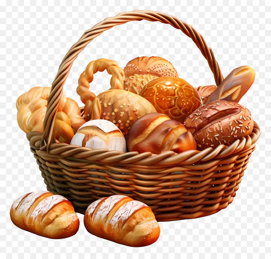 Pains Dans Le Panier，Corbeille De Pain PNG