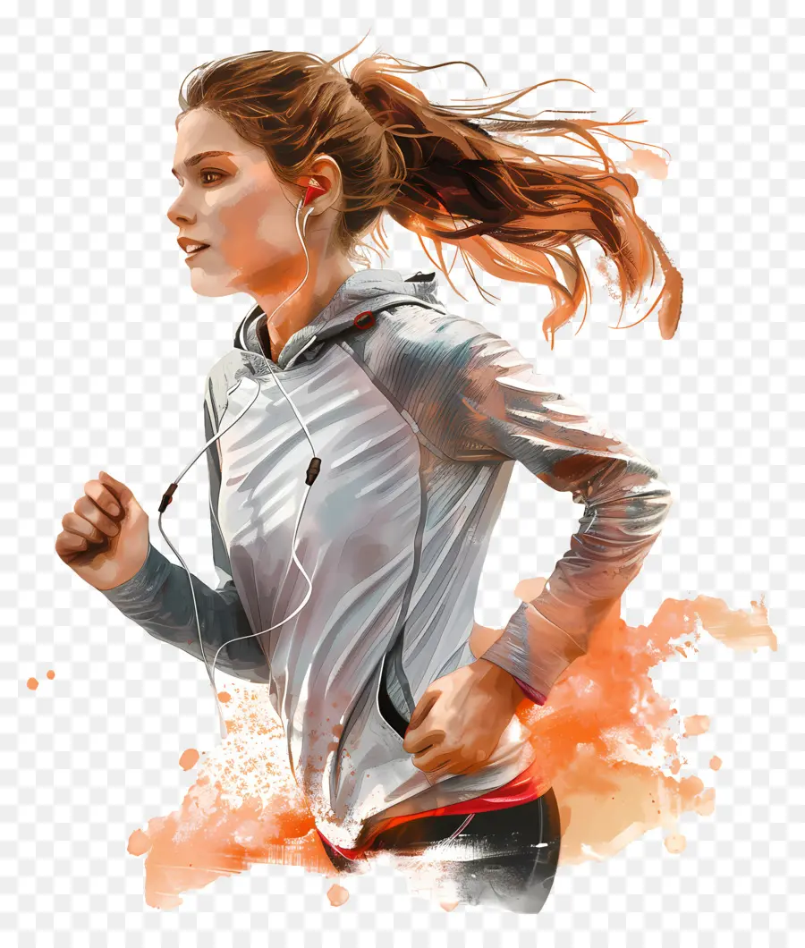 Femme Qui Fait Du Jogging，Femme Qui Court PNG