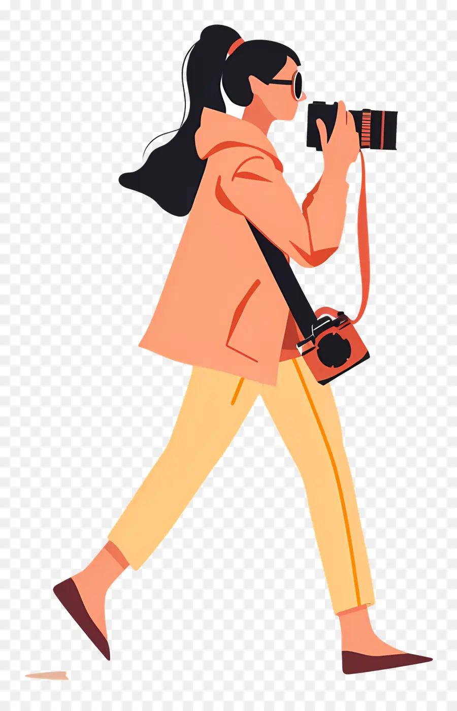 Femme Filmant Un Vlog，Photographe PNG