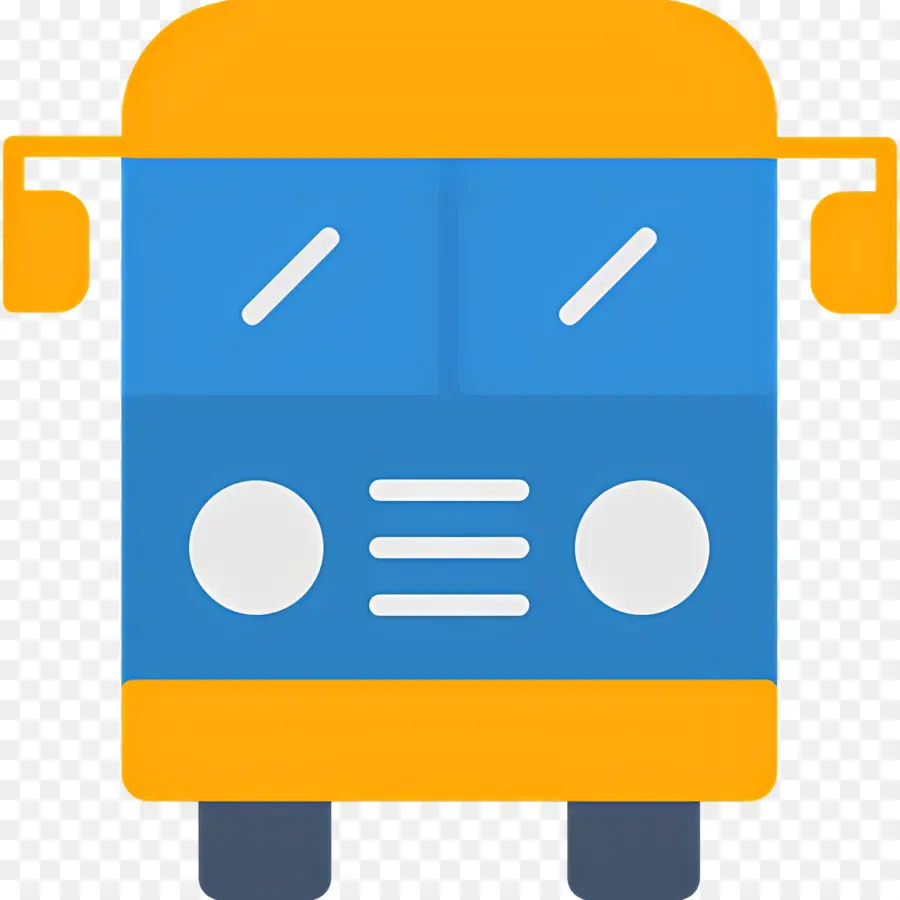 Autobus Scolaire，Bus Jaune Et Bleu PNG