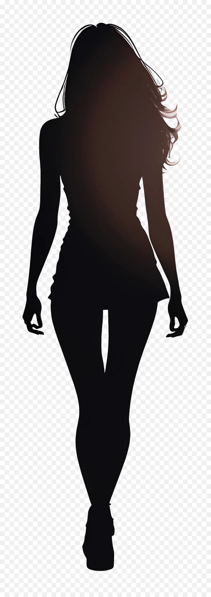 Silhouette De Femme Debout，Femme Silhouette PNG