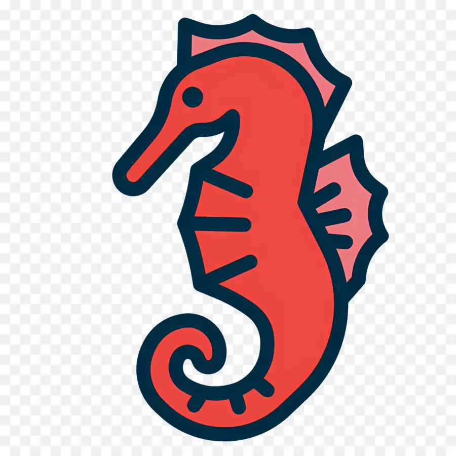 Hippocampe，Hippocampe Rouge PNG