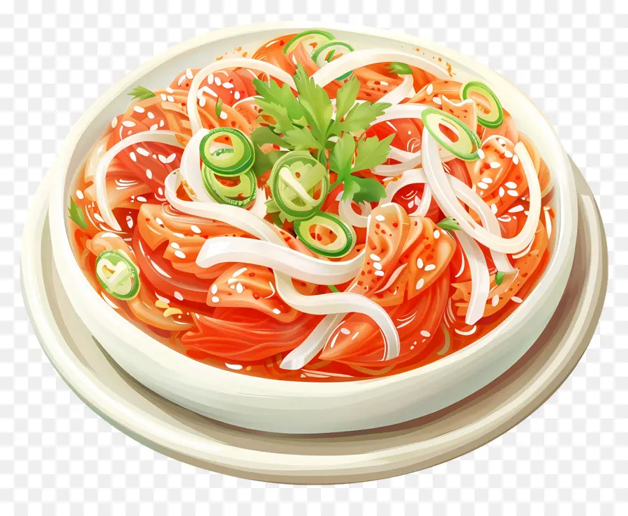 Salade De Kimchi Coréenne，Nouilles épicées PNG