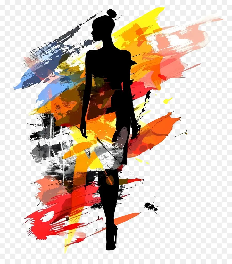 Silhouette De Mannequin，Silhouette Colorée PNG